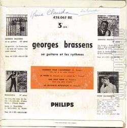 [Pochette de Chanson pour l’auvergnat - 3me srie (Georges BRASSENS) - verso]