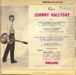 [Pochette de Il faut saisir sa chance - 1re srie (Johnny HALLYDAY) - verso]