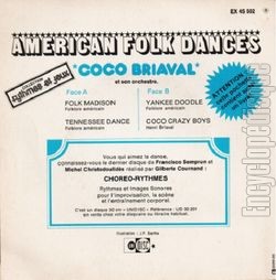 [Pochette de American folk danse (COCO BRIAVAL GROUP) - verso]