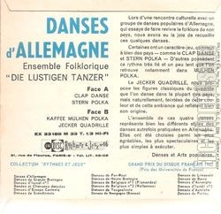 [Pochette de Danses d’Allemagne (DOCUMENT) - verso]