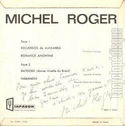 [Pochette de Recuerdos de Alhambra (Michel ROGER) - verso]