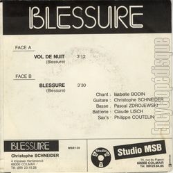 [Pochette de Vol de nuit (BLESSURE) - verso]