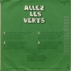 [Pochette de Allez les verts (L’ORCHESTRE FLASH DE ST ETIENNE) - verso]