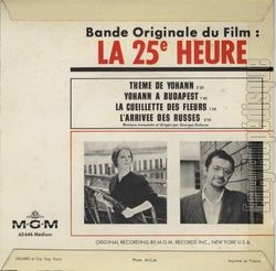 [Pochette de La 25 heure (B.O.F.  Films ) - verso]