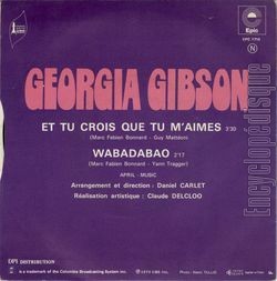 [Pochette de Et tu crois que tu m’aimes (Georgia GIBSON) - verso]