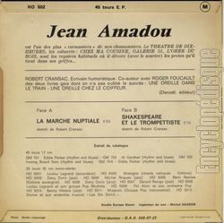 [Pochette de La marche nuptiale (Jean AMADOU) - verso]