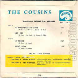 [Pochette de Je reviendrai my love (The COUSINS) - verso]