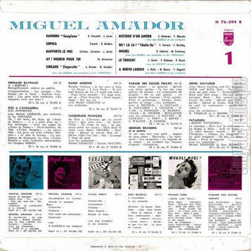 [Pochette de Bambino, Sophia, Miguel… 1 (Miguel AMADOR) - verso]