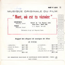 [Pochette de Mort, o est ta victoire (B.O.F.  Films ) - verso]