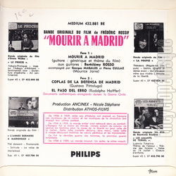 [Pochette de Mourir  Madrid (B.O.F.  Films ) - verso]