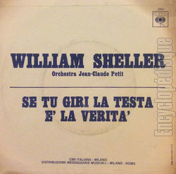 [Pochette de Se tu giri la testa (version italienne) (William SHELLER) - verso]