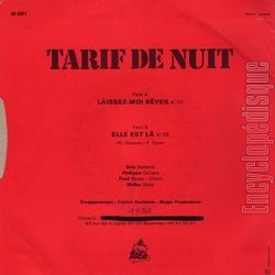 [Pochette de Du rock (TARIF DE NUIT) - verso]