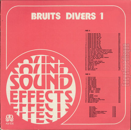 [Pochette de Bruitages divers 1 (BRUITAGES)]