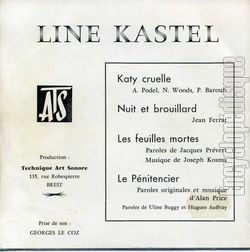 [Pochette de Katy cruelle (Line KASTEL) - verso]