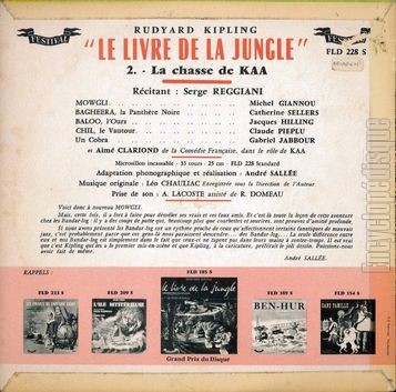 [Pochette de Le livre de la jungle - n 2 : La chasse de Kaa (DICTION) - verso]