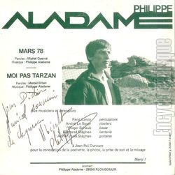 [Pochette de Mars 78 / Tarzan (Philippe ALADAME) - verso]