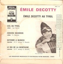 [Pochette de Fte au Tyrol (mile DECOTTY) - verso]