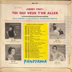 [Pochette de Toi qui veux t’en aller (Jimmy FREY) - verso]