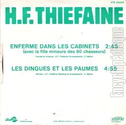 [Pochette de Enferm dans les cabinets / Les dingues et les paums (Hubert-Flix THIFAINE) - verso]