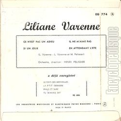 [Pochette de Ce n’est pas un adieu (Liliane VARENNE) - verso]