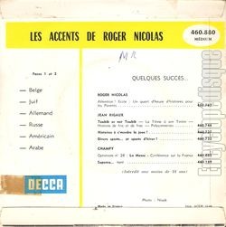 [Pochette de Les accents de… (Roger NICOLAS) - verso]