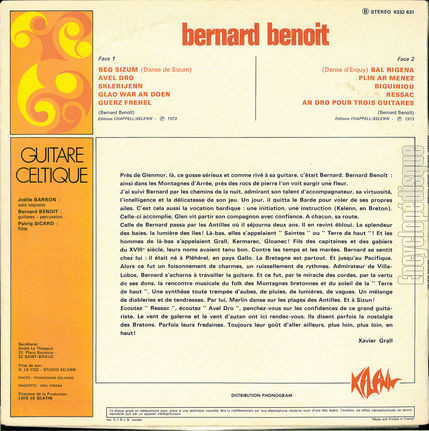 [Pochette de Guitare celtique (Bernard BENOIT) - verso]