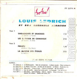 [Pochette de Choucroute saucisses (Louis LEDRICH) - verso]