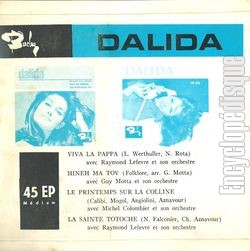 [Pochette de Viva la pappa (DALIDA) - verso]