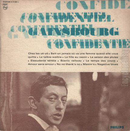 [Pochette de Confidentiel (Serge GAINSBOURG)]