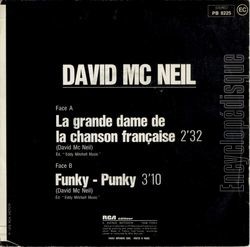 [Pochette de La grande dame de la chanson franaise (David Mc NEIL) - verso]