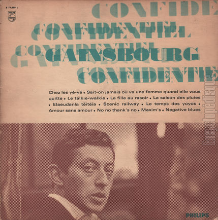 [Pochette de Confidentiel (Serge GAINSBOURG)]