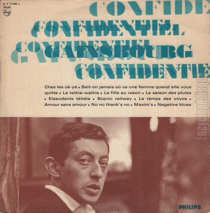 [Pochette de Confidentiel (Serge GAINSBOURG)]