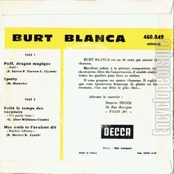 [Pochette de Puff, dragon magique (Burt BLANCA) - verso]