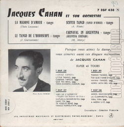 [Pochette de La madone d’amour (Jacques CAHAN) - verso]