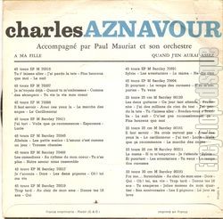 [Pochette de  ma fille / Quand j’en aurai assez (Charles AZNAVOUR) - verso]