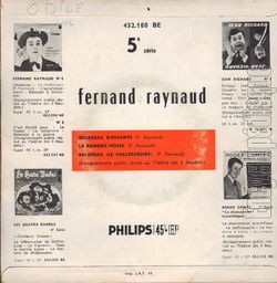 [Pochette de Bourreau d’enfants - 5me srie (Fernand RAYNAUD) - verso]