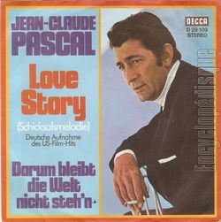 [Pochette de Love story / Darum bleibt die Welt nicht steh’n (Jean-Claude PASCAL) - verso]