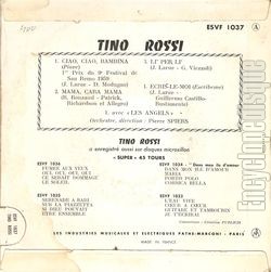 [Pochette de Ciao, ciao, bambina - 37 (Tino ROSSI) - verso]