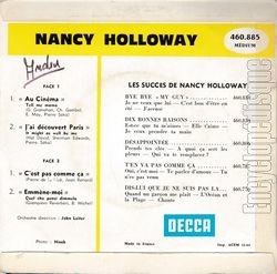 [Pochette de Au cinma (Nancy HOLLOWAY) - verso]