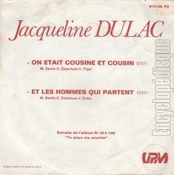 [Pochette de On tait cousine et cousin / Et les hommes qui partent (Jacqueline DULAC)]