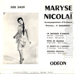 [Pochette de La madone d’amour (Maryse NICOLA) - verso]