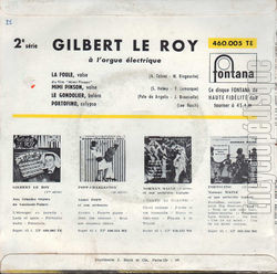 [Pochette de La foule (Gilbert LE ROY) - verso]