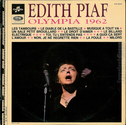 [Pochette de Rcital 1962 (dith PIAF)]