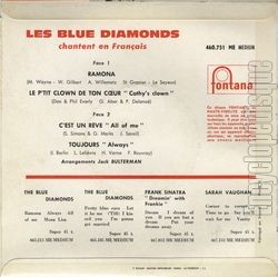 [Pochette de Les BLUE DIAMONDS -  Ramona  (Les FRANCOPHILES) - verso]