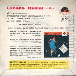 [Pochette de Acha (Lucette RAILLAT) - verso]