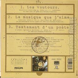 [Pochette de Les vautours… (Johnny HALLYDAY) - verso]