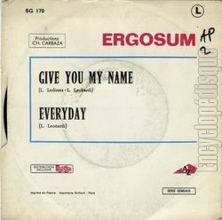 [Pochette de Give me your name (ERGO SUM) - verso]