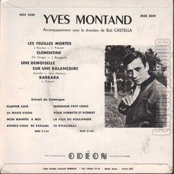 [Pochette de Les feuilles mortes (Yves MONTAND) - verso]