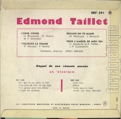 [Pochette de Toujours la femme (Edmond TAILLET) - verso]