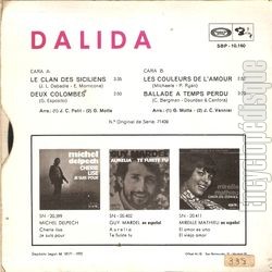 [Pochette de Le clan des siciliens (DALIDA) - verso]